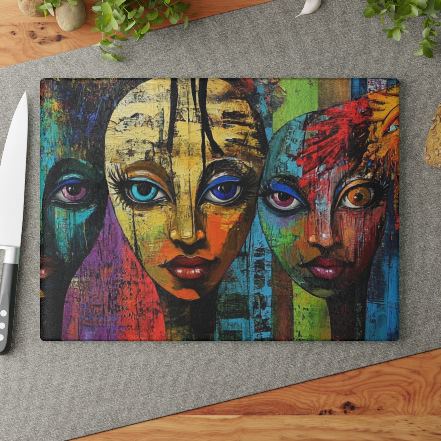 Colorful Glass Cutting Board