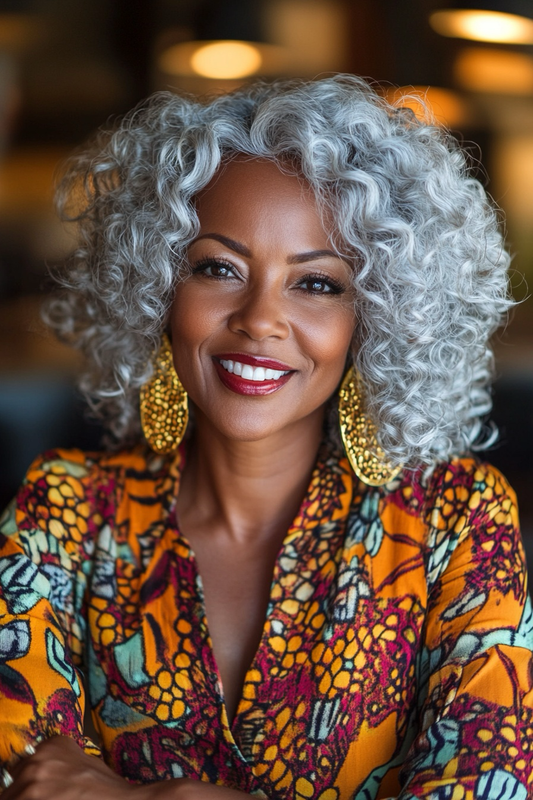Beautiful Radiant Afro American Woman